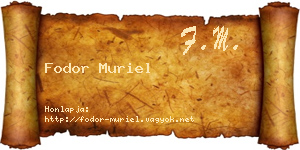 Fodor Muriel névjegykártya